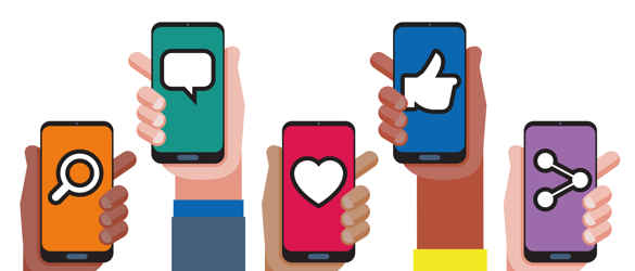 Hands and phones image