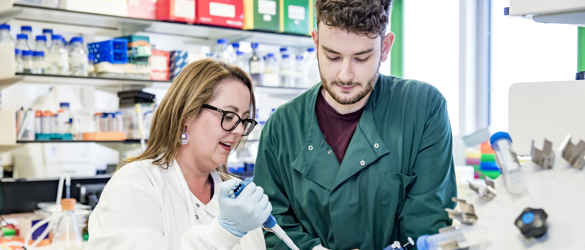 Two Researchers in lab