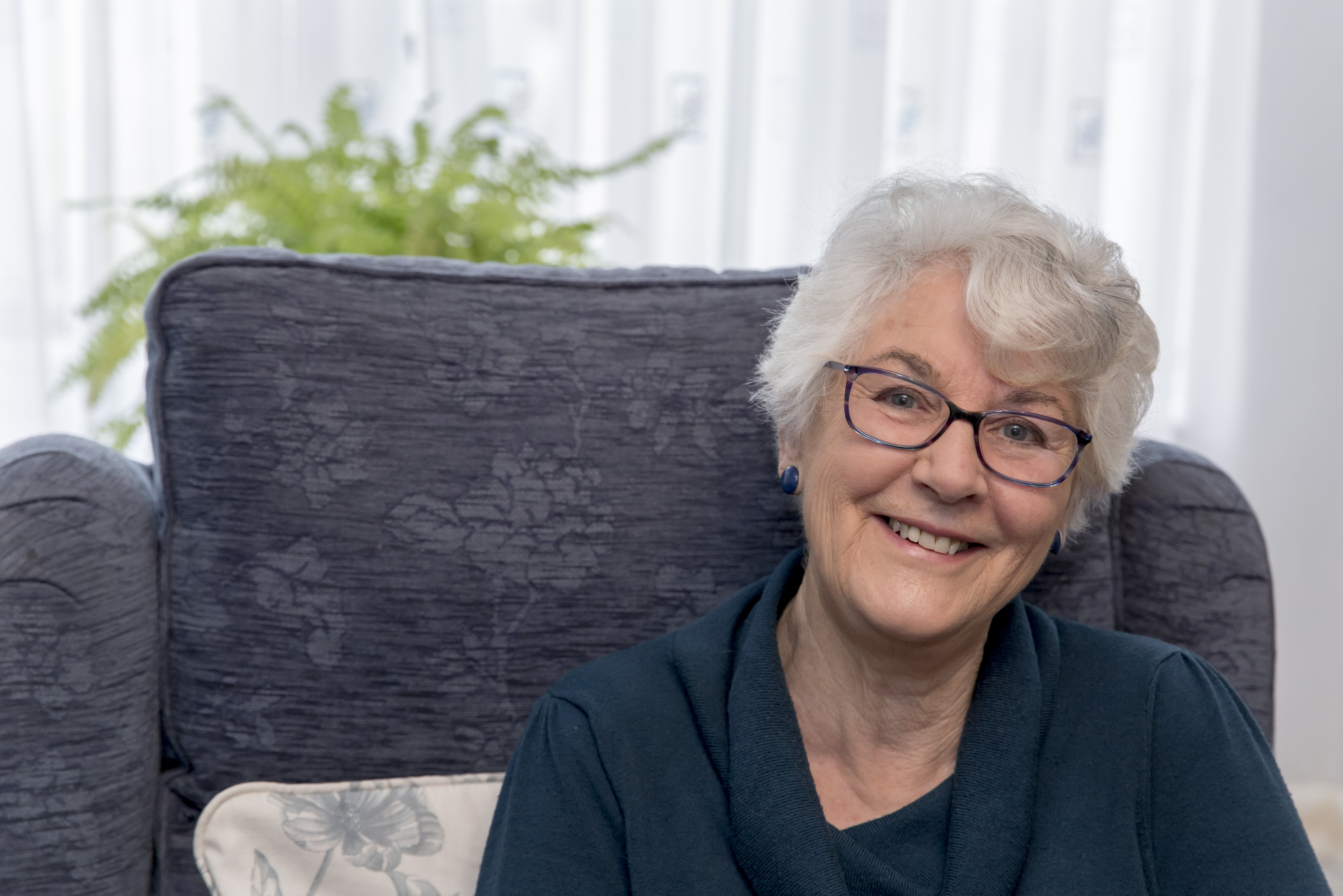 Rita smiling at camera